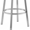 Armen Living Lorin Faux Leather And Brushed Stainless Steel Swivel Bar Stool 003