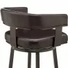 Armen Living Lorin Swivel Counter Stool In Java Brown Finish And Chocolate Faux Leather 006 - Armen Living Lorin Swivel Counter Stool In Java Brown Finish And Chocolate Faux Leather 006