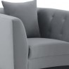 Armen Living Melange Velvet Accent Chair With Black Wood Base 6