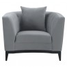 Armen Living Melange Velvet Accent Chair With Black Wood Base 3