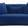 Armen Melange Gray/Blue Velvet Loveseat With Black Wood Base  05