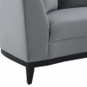 Armen Melange Gray/Blue Velvet Loveseat With Black Wood Base  011