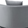 Armen Melange Gray/Blue Velvet Loveseat With Black Wood Base  013