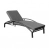 Armen Living Mahana Adjustable Patio Outdoor Chaise Lounge Chair In Black Wicker With Charcoal Cushions 1