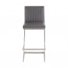 Armen Living Marc Vintage Faux Leather And Brushed Stainless Steel Bar Stool 002