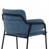 Oshen 26" Blue Faux Leather and Metal Counter Height Bar Stool in Light Blue 006