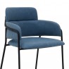 Oshen 26" Blue Faux Leather and Metal Counter Height Bar Stool in Light Blue004