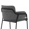   Oshen 26" Gray Faux Leather and Metal Counter Height Bar Stool 006