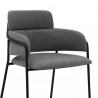   Oshen 26" Gray Faux Leather and Metal Counter Height Bar Stool 005