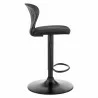 Armen Living Padua Adjustable Black Upholstery Swivel Stool 02 - Armen Living Padua Adjustable Black Upholstery Swivel Stool 02