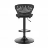 Armen Living Padua Adjustable Black Upholstery Swivel Stool 04 - Armen Living Padua Adjustable Black Upholstery Swivel Stool 04