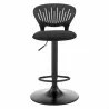 Armen Living Padua Adjustable Black Upholstery Swivel Stool 001 - Armen Living Padua Adjustable Black Upholstery Swivel Stool 001