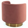 Peony Blush Fabric Upholstered Sofa Accent Chair with Brushed Gold Legs 2