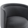 Peony Gray Fabric Upholstered Sofa Accent Chair with Brushed Gold Legs 3