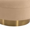 Peony Natrual Fabric Upholstered Sofa Accent Chair with Brushed Gold Legs 4