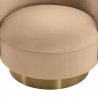 Peony Natrual Fabric Upholstered Sofa Accent Chair with Brushed Gold Legs 2