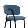 Rococo 26" Blue Faux Leather and Metal Counter Height Bar Stool 004