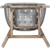 Armen Living Tutti Frutti Indoor Outdoor Bar or Counter Height Bar Stool in Aged Teak Wood with Grey Rope Bottom View