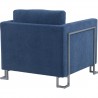 Armen Living Heritage 2 Piece Blue/Grey Fabric Upholstered Sofa & Chair Set 1