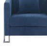 Armen Living Heritage 2 Piece Blue/Grey Fabric Upholstered Sofa & Chair Set 3