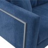 Armen Living Heritage 2 Piece Blue/Grey Fabric Upholstered Sofa & Chair Set 6