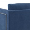 Armen Living Heritage 2 Piece Blue/Grey Fabric Upholstered Sofa & Chair Set 7