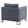 Armen Living Heritage 2 Piece Blue/Grey Fabric Upholstered Sofa & Chair Set 14