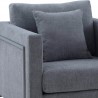 Armen Living Heritage 2 Piece Blue/Grey Fabric Upholstered Sofa & Chair Set 15