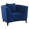 Armen Living Melange 3 Piece Blue/Gray Velvet Living Room Seating Set 12