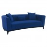 Armen Living Melange 3 Piece Blue/Gray Velvet Living Room Seating Set 10