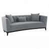 Armen Living Melange 3 Piece Blue/Gray Velvet Living Room Seating Set 4