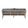 Armen Living Condesa 4 Piece Outdoor Patio Furniture Set in Acacia Wood and Rope Charcoal Sofa Back
