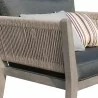 Armen Living Condesa 4 Piece Outdoor Patio Furniture Set in Acacia Wood and Rope Charcoal Chair - Armen Living Condesa 4 Piece Outdoor Patio Furniture Set in Acacia Wood and Rope Charcoal Chair