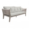 Armen Living Condesa 4 Piece Outdoor Patio Furniture Set in Acacia Wood and Rope Gray Sofa Front