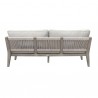Armen Living Condesa 4 Piece Outdoor Patio Furniture Set in Acacia Wood and Rope Gray Sofa Back
