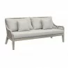 Armen Living Hawaii 4 Piece Outdoor Patio Furniture Set in Acacia Wood and Rope with Grey Cushions Sofa Side - Armen Living Hawaii 4 Piece Outdoor Patio Furniture Set in Acacia Wood and Rope with Grey Cushions Sofa Side