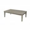 Armen Living Hawaii 4 Piece Outdoor Patio Furniture Set in Acacia Wood and Rope with Grey Cushions Table Side - Armen Living Hawaii 4 Piece Outdoor Patio Furniture Set in Acacia Wood and Rope with Grey Cushions Table Side