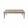 Armen Living Hawaii 4 Piece Outdoor Patio Furniture Set in Acacia Wood and Rope with Grey Cushions Table - Armen Living Hawaii 4 Piece Outdoor Patio Furniture Set in Acacia Wood and Rope with Grey Cushions Table