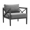 Armen Living Sonoma Outdoor 4 piece Set In Grey Finish And Dark/Light Grey Cushions 06