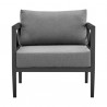 Armen Living Sonoma Outdoor 4 piece Set In Grey Finish And Dark/Light Grey Cushions 08