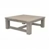 Armen Living Verano 4 Piece Outdoor Patio Furniture Set in Wicker and Acacia Wood with Taupe Cushions Table Side - Armen Living Verano 4 Piece Outdoor Patio Furniture Set in Wicker and Acacia Wood with Taupe Cushions Table Side