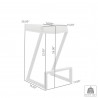 Armen Living Atlantis 26" Counter Height Backless Barstool Seat Dimension