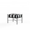 Provence Ottoman in Cabana Classic w/ Self Welt* Grade B - Front Side Angle