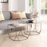 Arzon Coffee Table Set Bronze - Lifestyle 
