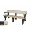 Polly Products Elite Backed Bench with Arms 6' - Polly Products Elite Backed Bench with Arms 6'
