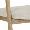 Sunpan Jeremy Dining Armchair in Weathered Oak-Dove Cream - Seat Closeup Angle - Sunpan Jeremy Dining Armchair in Weathered Oak-Dove Cream - Seat Closeup Angle