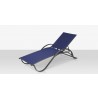Source Furniture Atlantic Sled Chaise With Arms Blue Fablric