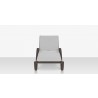 Source Furniture Atlantic Sled Chaise With Arms Gray Front