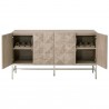 Essentials For Living Atlas Media Sideboard - Front with Opened Cabinet