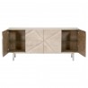 Essentials For Living Axel Atticus Media Sideboard - Front with Cabinet Opened